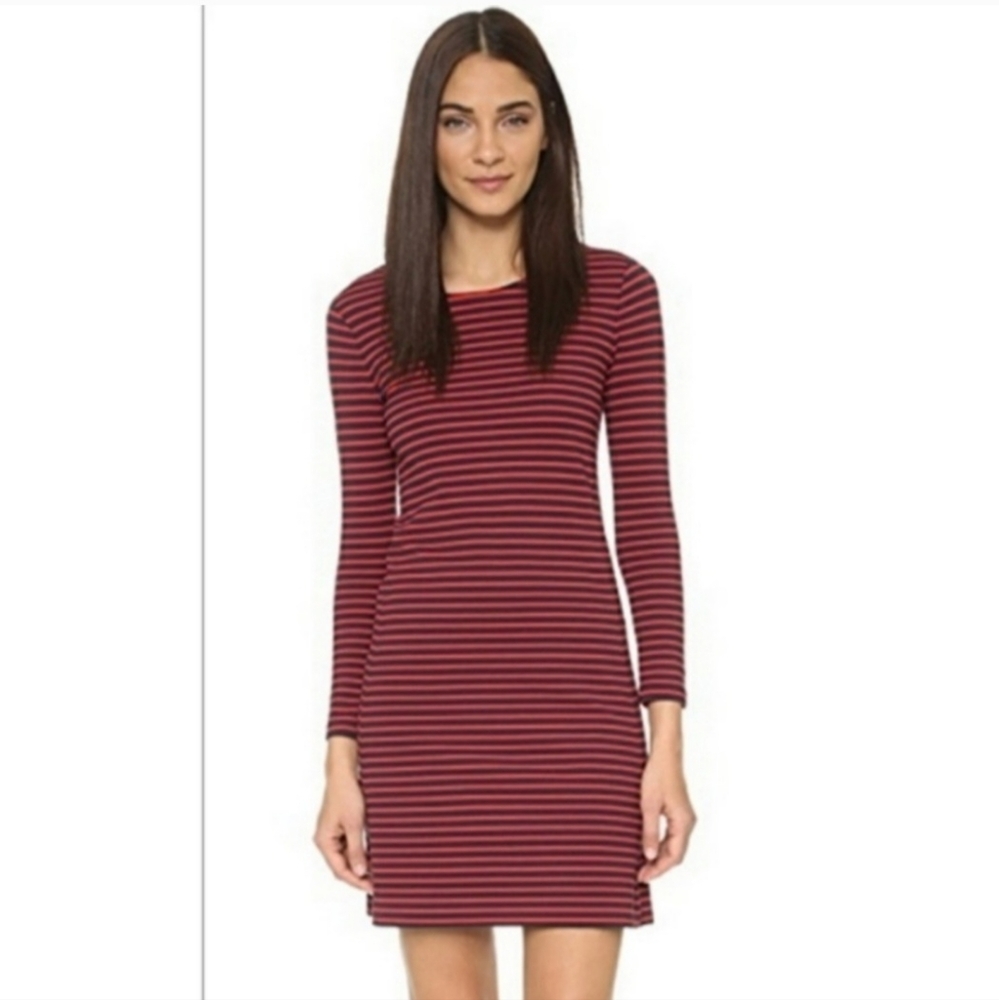 Striped Red and Black Women's Dress